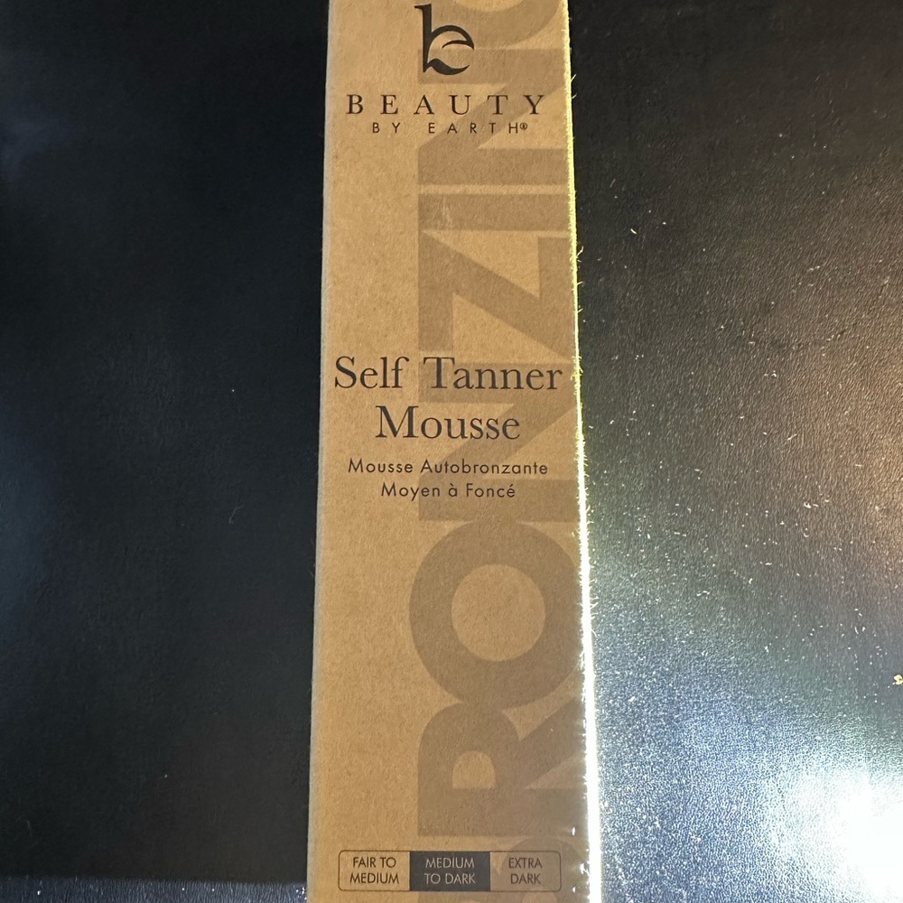 Beauty by Earth Self Tanner Mousse medium to dark 7.5 oz new